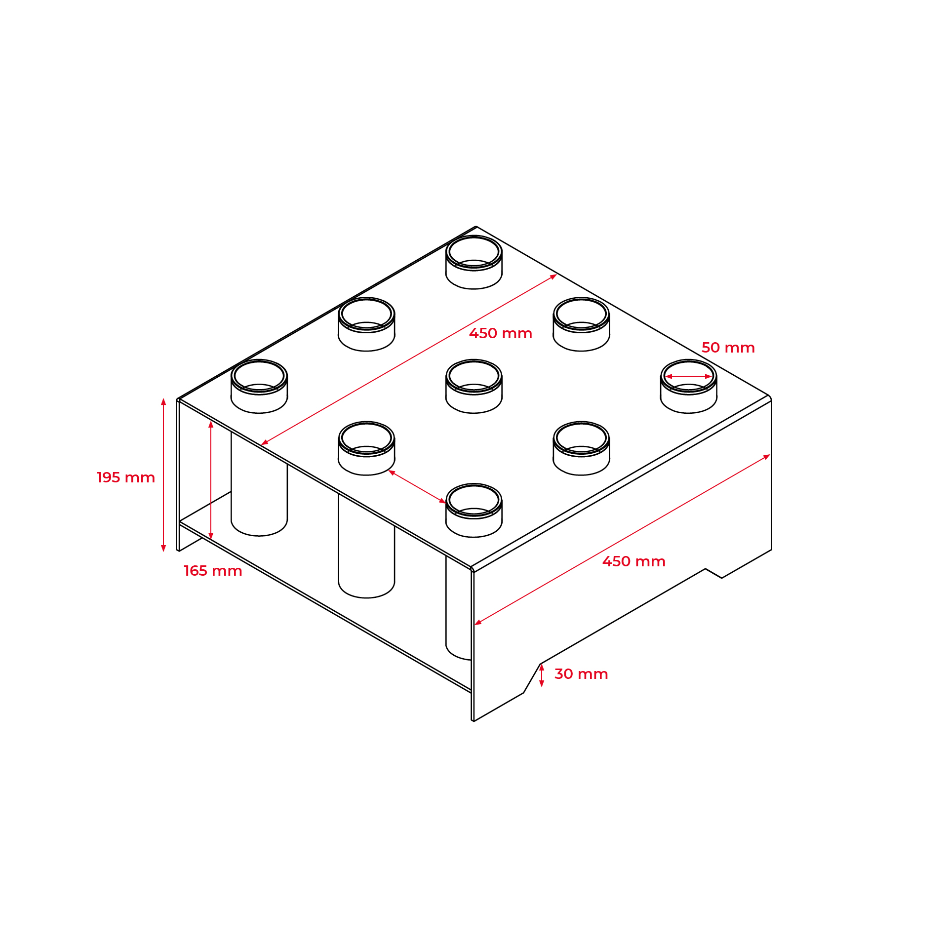 PB Strong Langhantel Ständer (für 9 Stangen) PB Strong Langhantel Ständer (für 9 Stangen)
