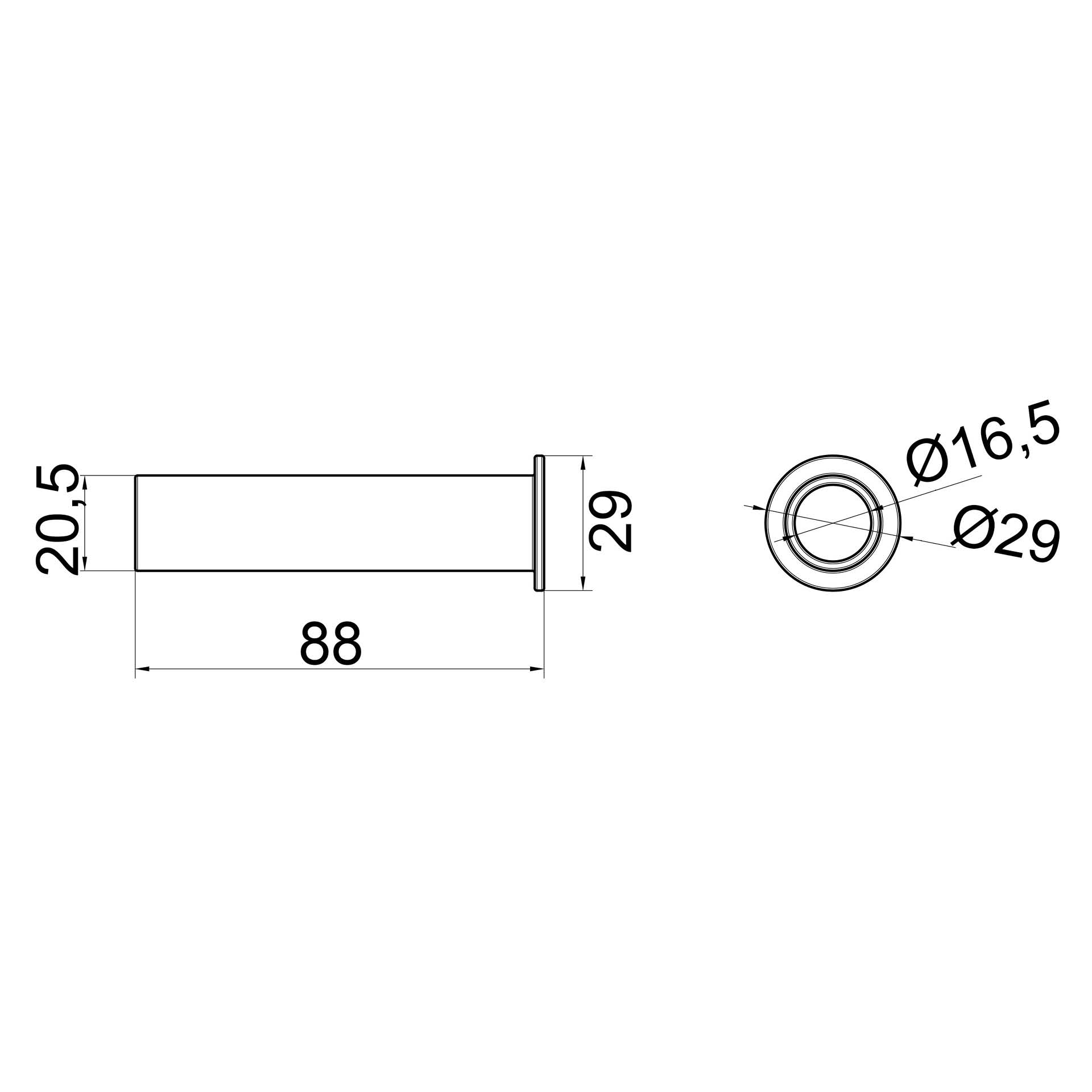 PUSH n PULL Adapterbuchsen 4er-Set  Bohrungsdurchmesser 25mm