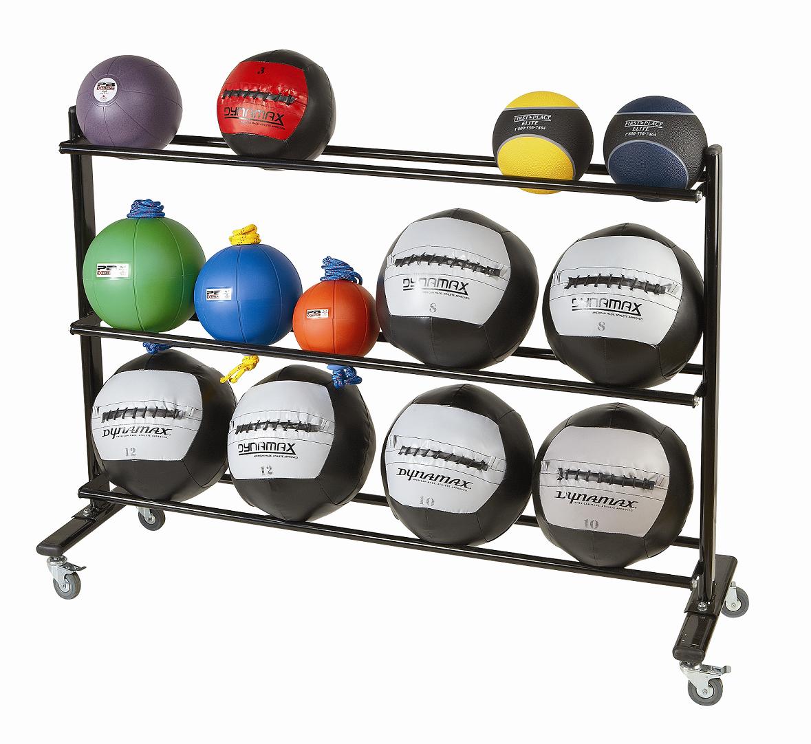 Rollbares Medizinball-Regal  Rollbares Medizinball-Regal