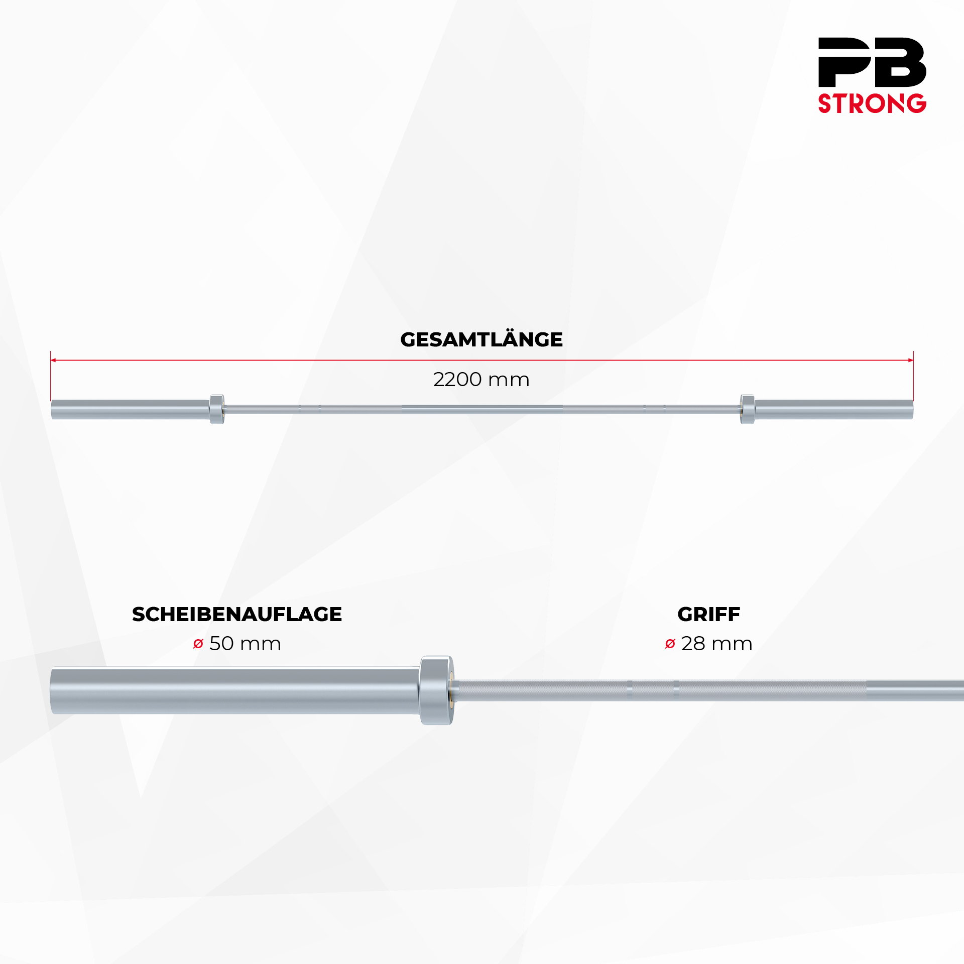 PB Strong Wettkampf Langhantelstange Pro 20 kg 