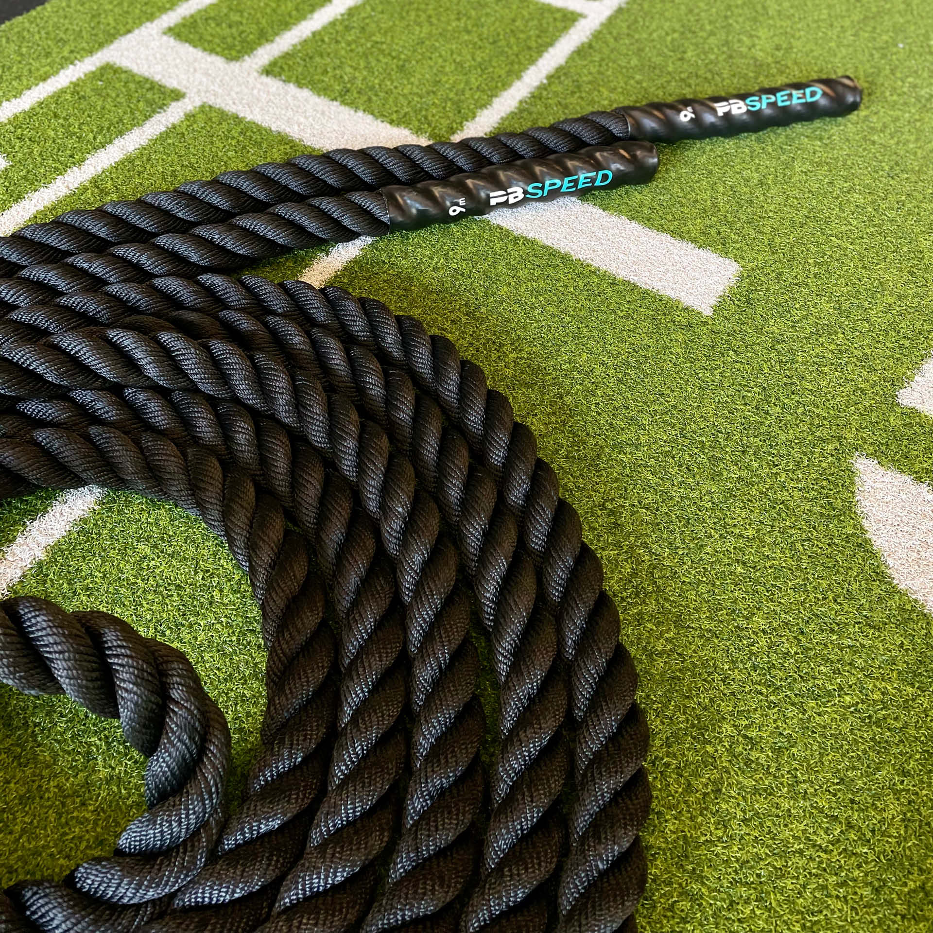 PB Speed Training Rope Battle Rope 9 m x 38 mm Schwarz