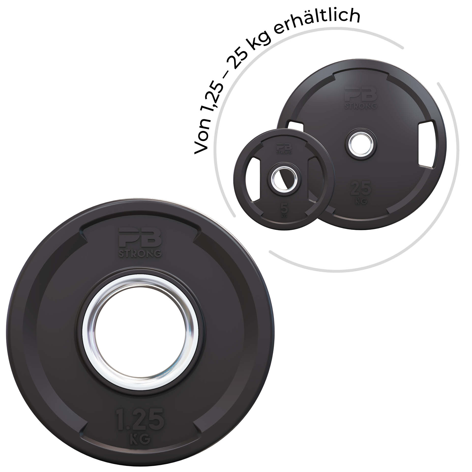 PB Strong 2-Griff Hantelscheibe Urethane 50mm (Stk) 1,25 kg