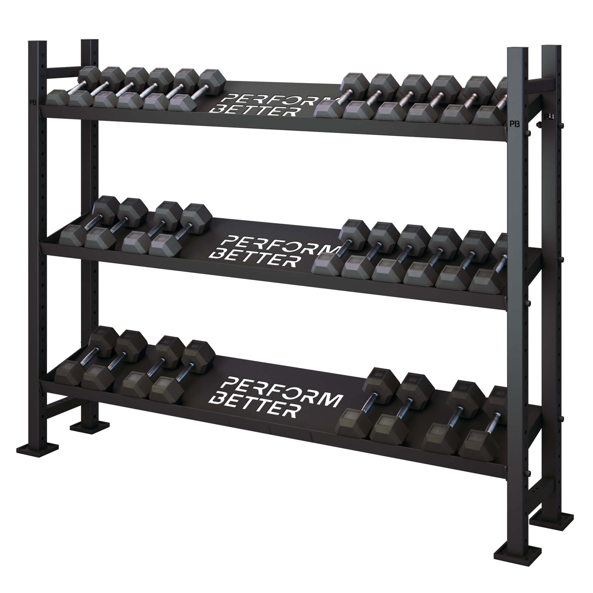 Perform Better Multi Storage 1,50m Kurzhantelablage 3 Regale (Set)
