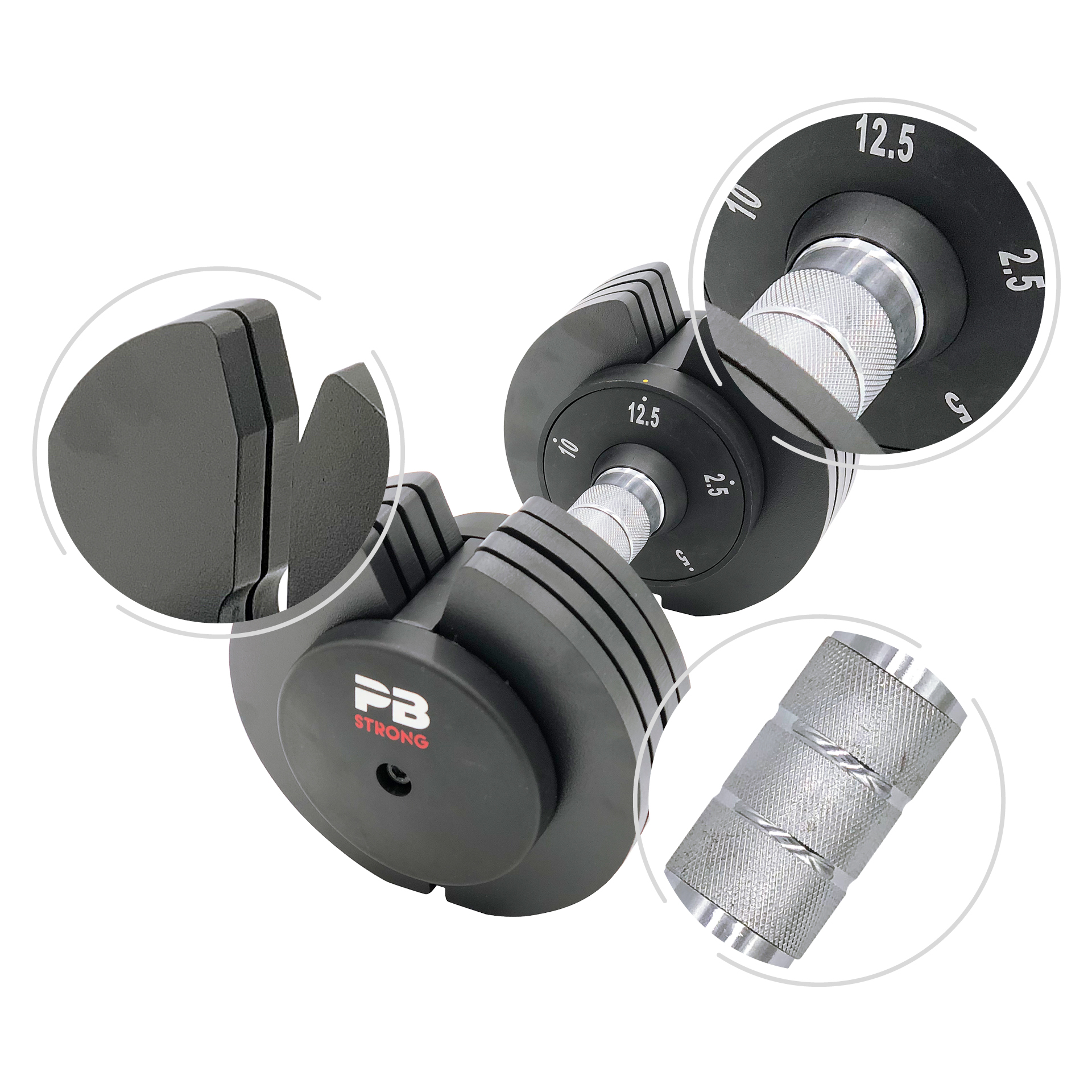 PB Strong Verstellbare Hantel 12,5kg (Paar) PB Strong Verstellbare Hantel 12,5kg (Paar)