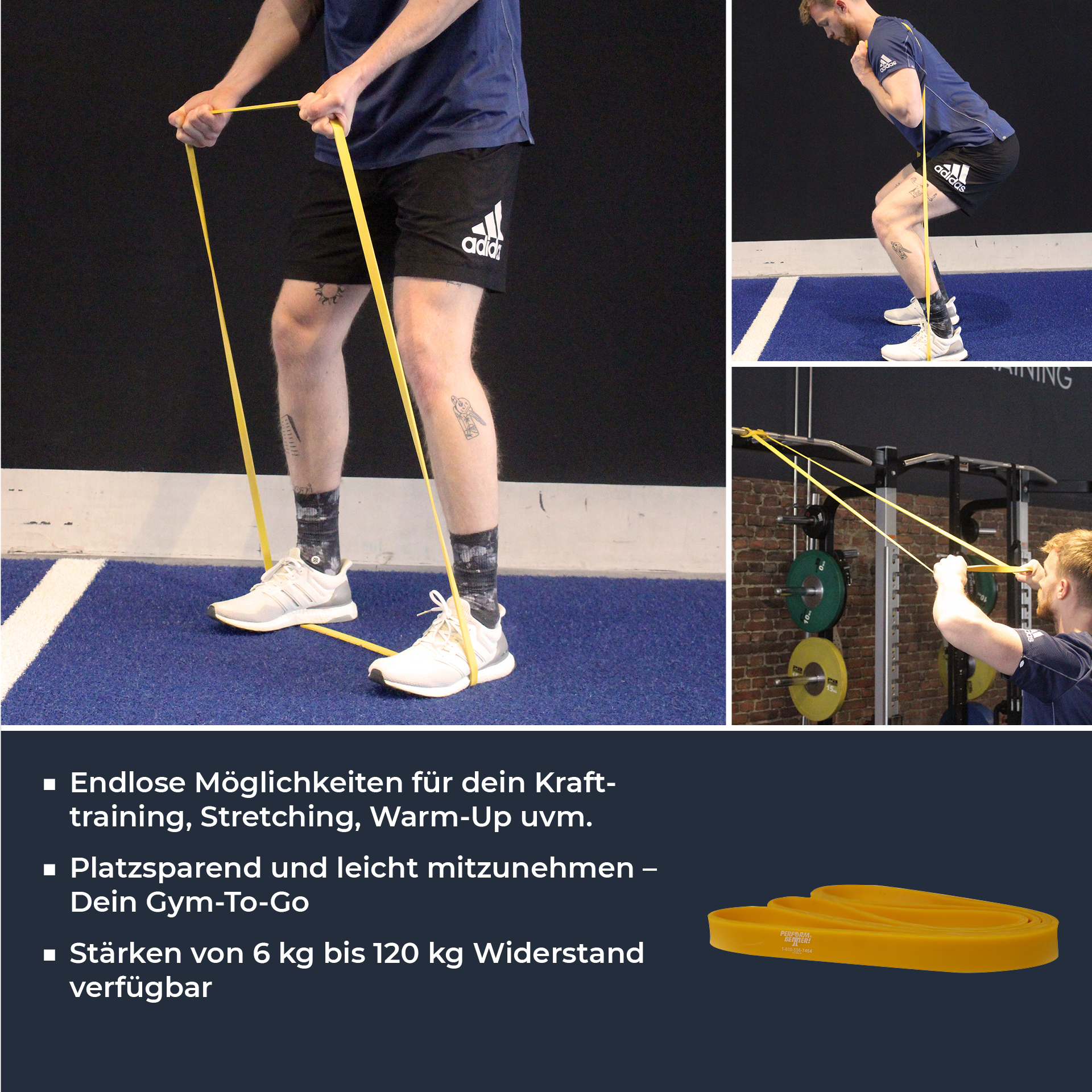 Superbands - 2 cm breit, 15 kg, gelb (5mm dick) Superbands - 2 cm breit, 15 kg, gelb (5mm dick)