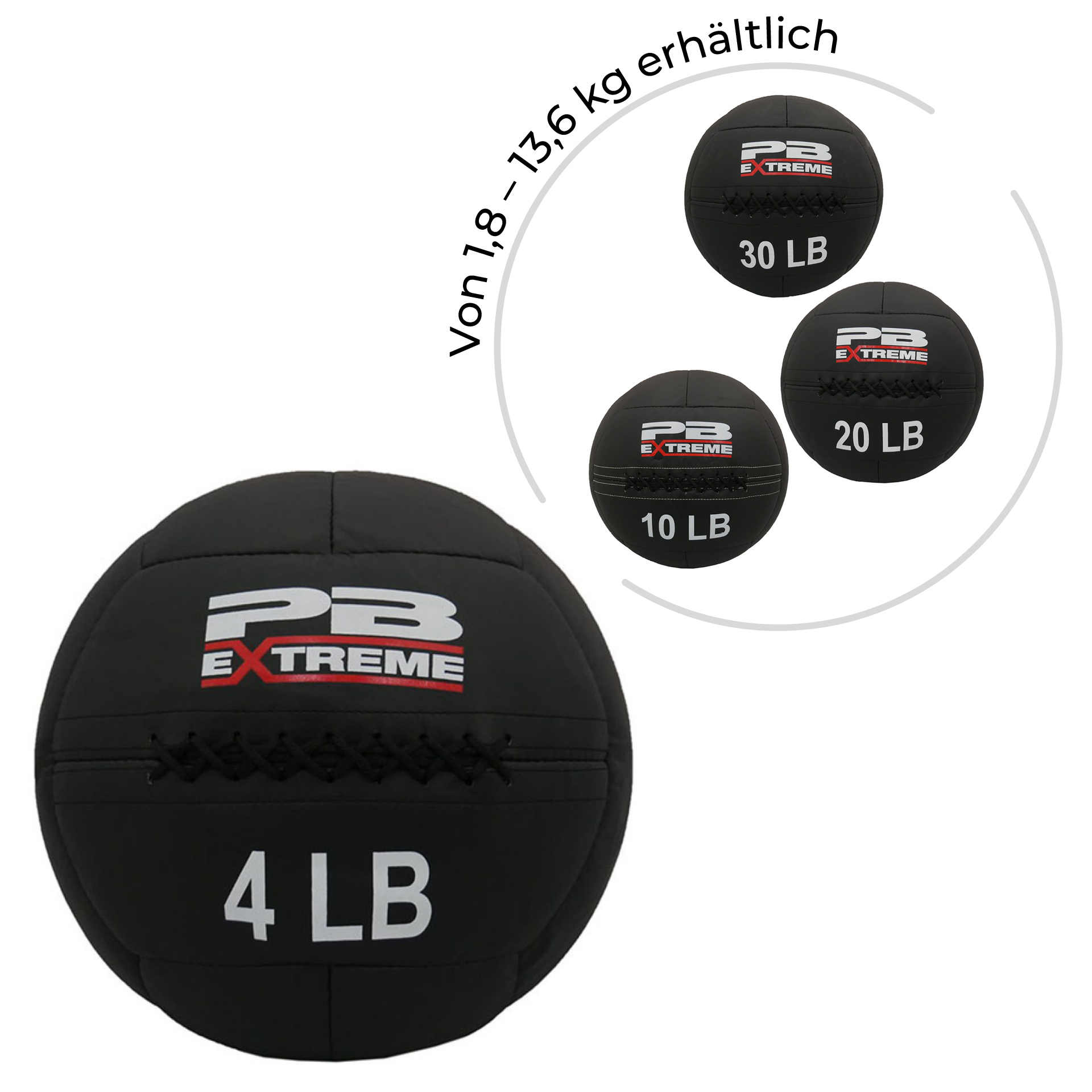 PB Extreme Soft Elite Medizinbälle - schwarz 4 lbs (1,81 kg) PB Extreme Soft Elite Medizinbälle - schwarz 4 lbs (1,81 kg)