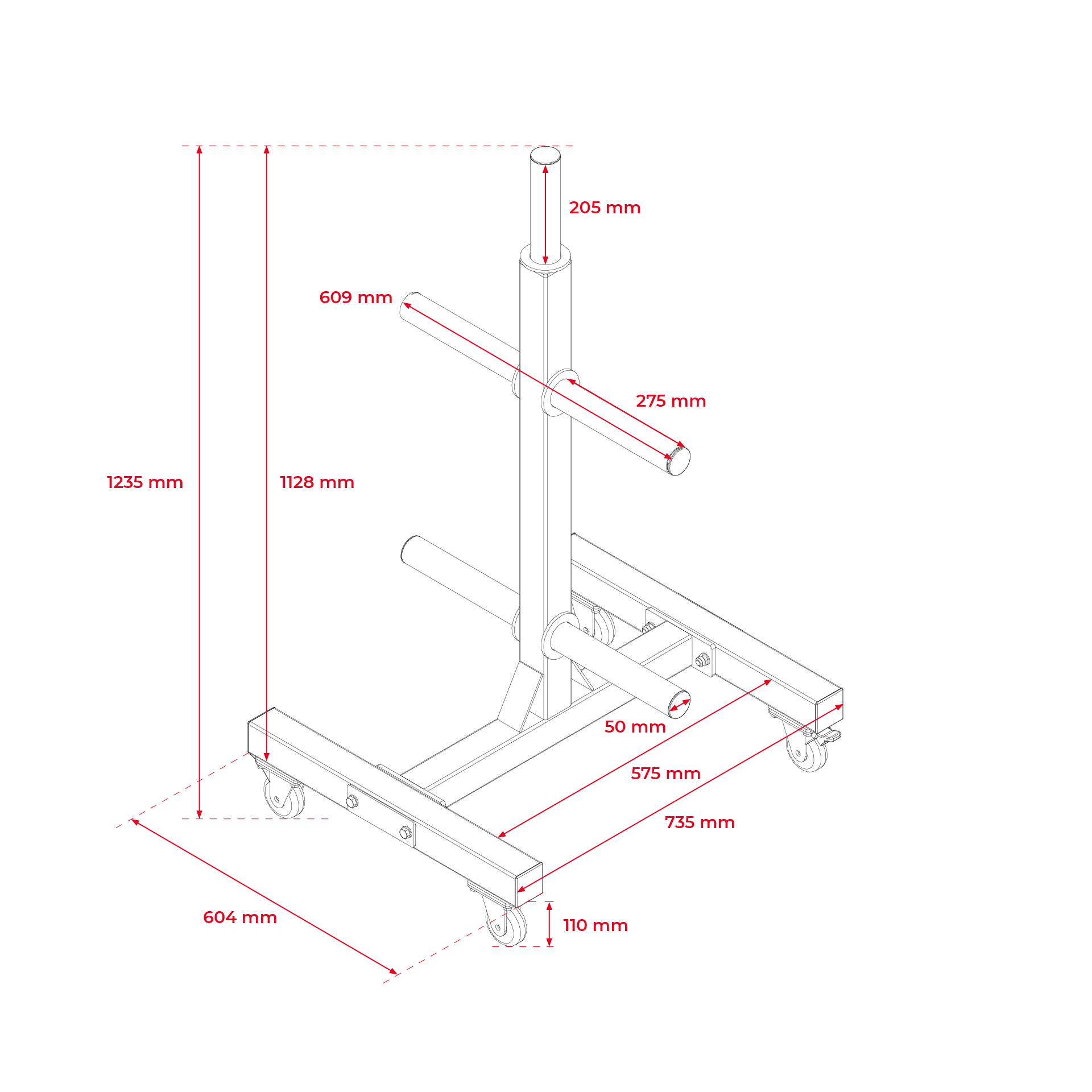 PB Strong Scheibenablage Baum vertikal rollbar